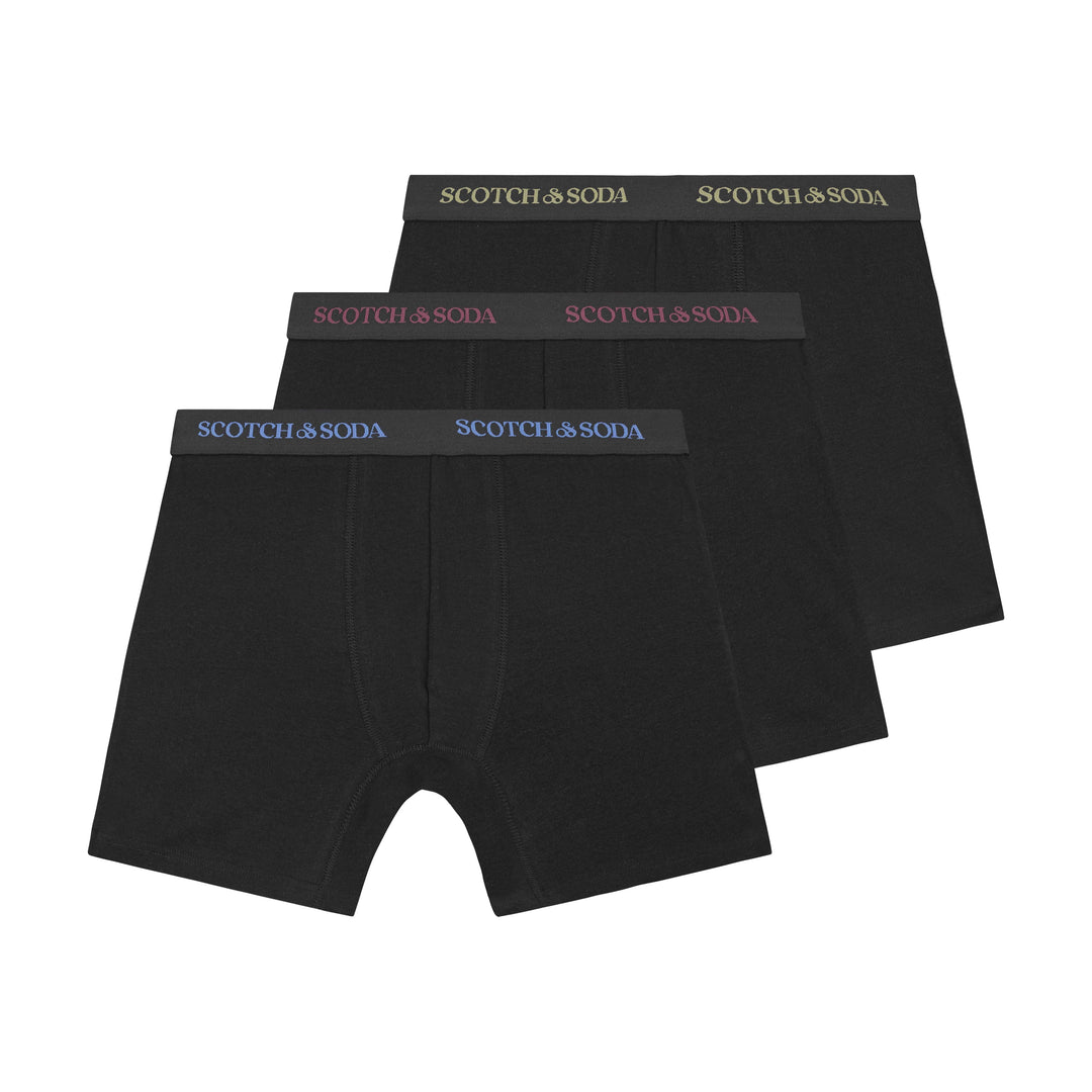 Scotch & Soda 3 Pack Men's Boxer Briefs in Black | Buster McGee