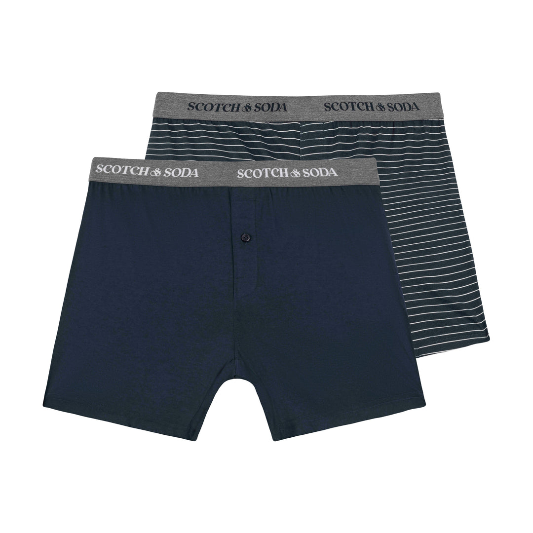 Scotch & Soda 2 Pack Men's Boxer Briefs in Navy | Buster McGee