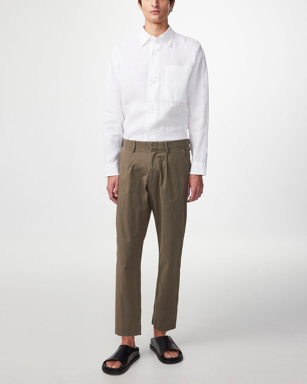 NN07 - Adwin 5706 Linen LS Shirt in White | Buster McGee Daylesford