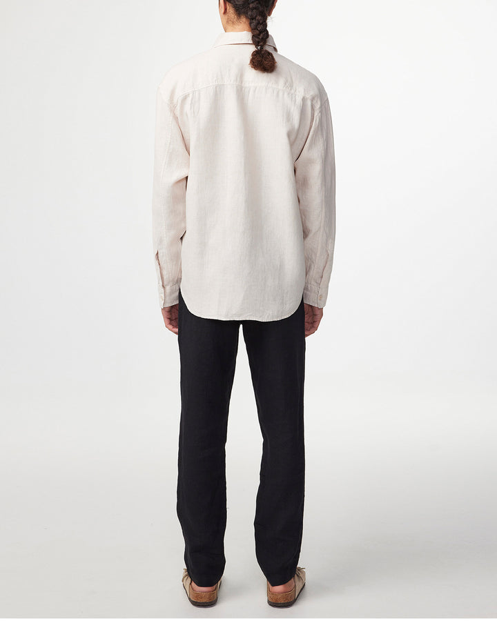 NN07 - Adwin 5706 Linen LS Shirt in Oat | Buster McGee Daylesford