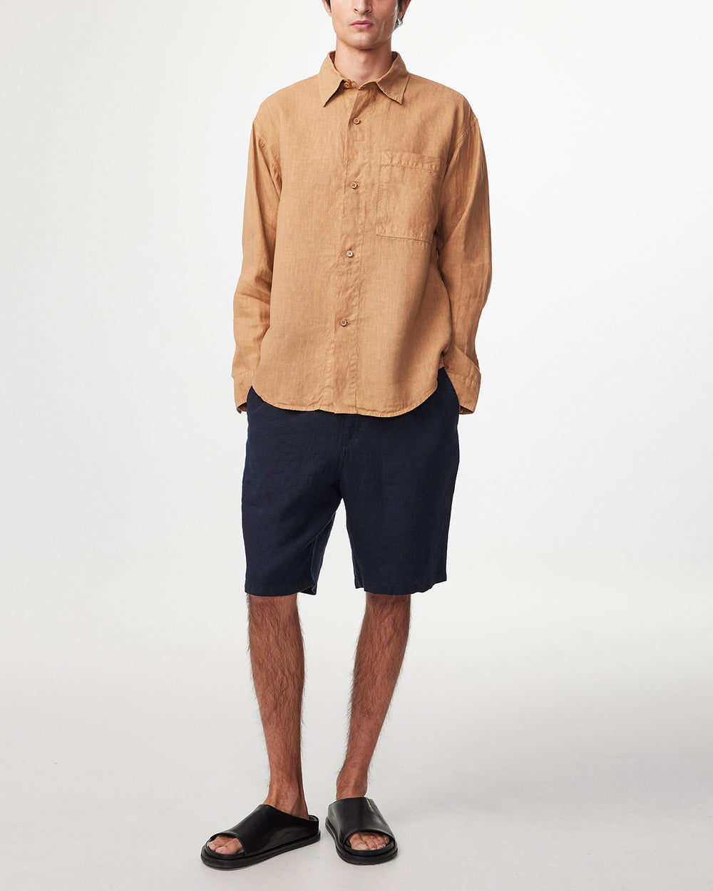 NN07 -  Adwin 5706 Linen LS Shirt in Tan | Buster McGee Daylesford