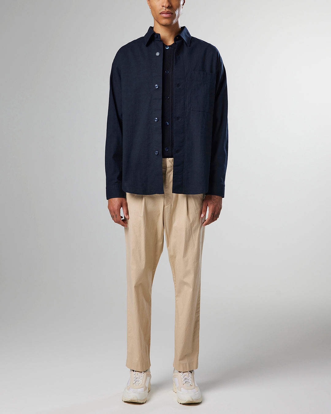 NN07 - Adwin 5634 Cotton Shirt in Navy Blue | Buster McGee
