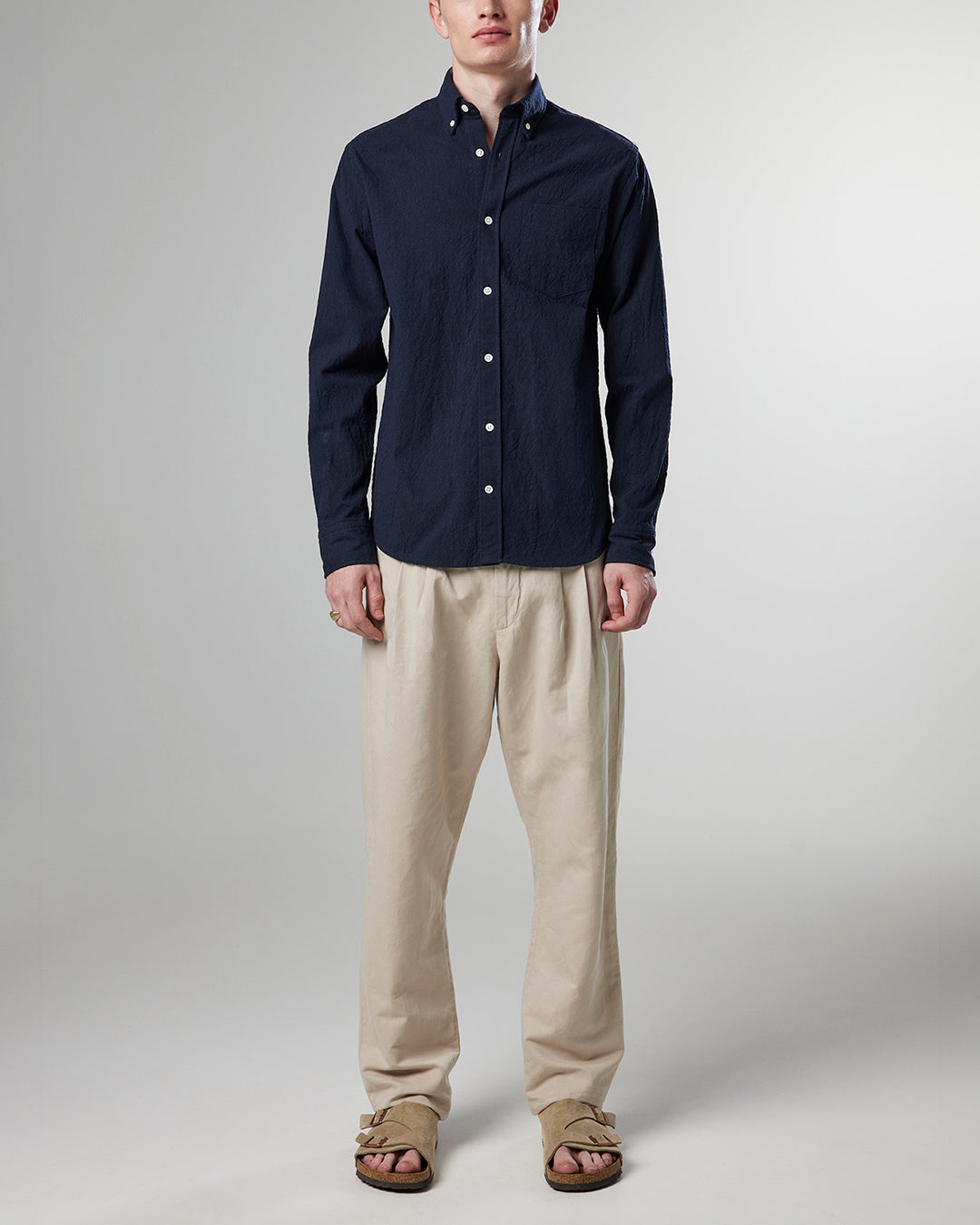 NN07 - Arne BD 5246 Button Down Shirt in Navy Blue | Buster McGee