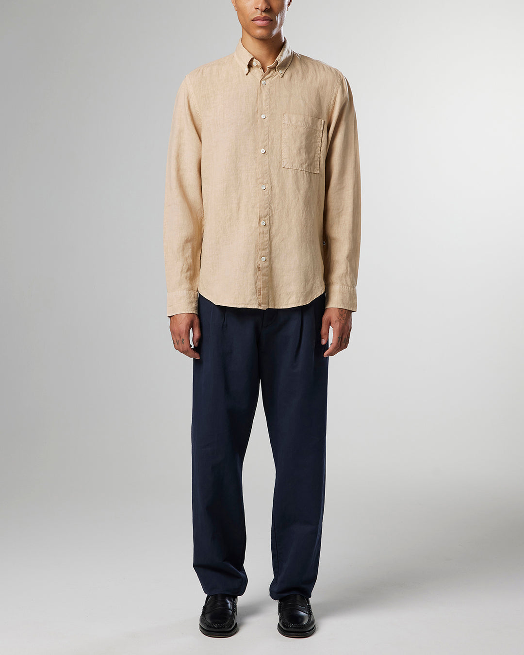 NN07 - Arne BD 5706 Linen Shirt in Irish Cream | Buster McGee