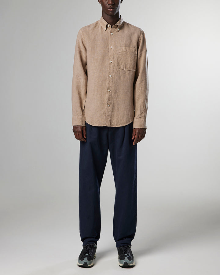 NN07 - Arne BD 5706 Linen Shirt in Greige | Buster McGee