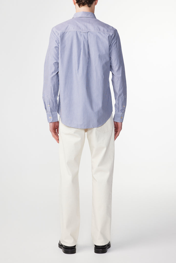 NN07 Colby 5329 Longsleeve Shirt in Navy Stripe