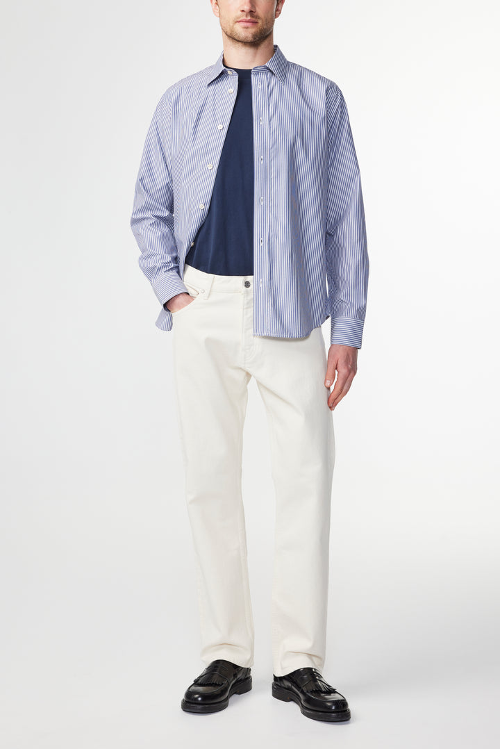 NN07 Colby 5329 Longsleeve Shirt in Navy Stripe