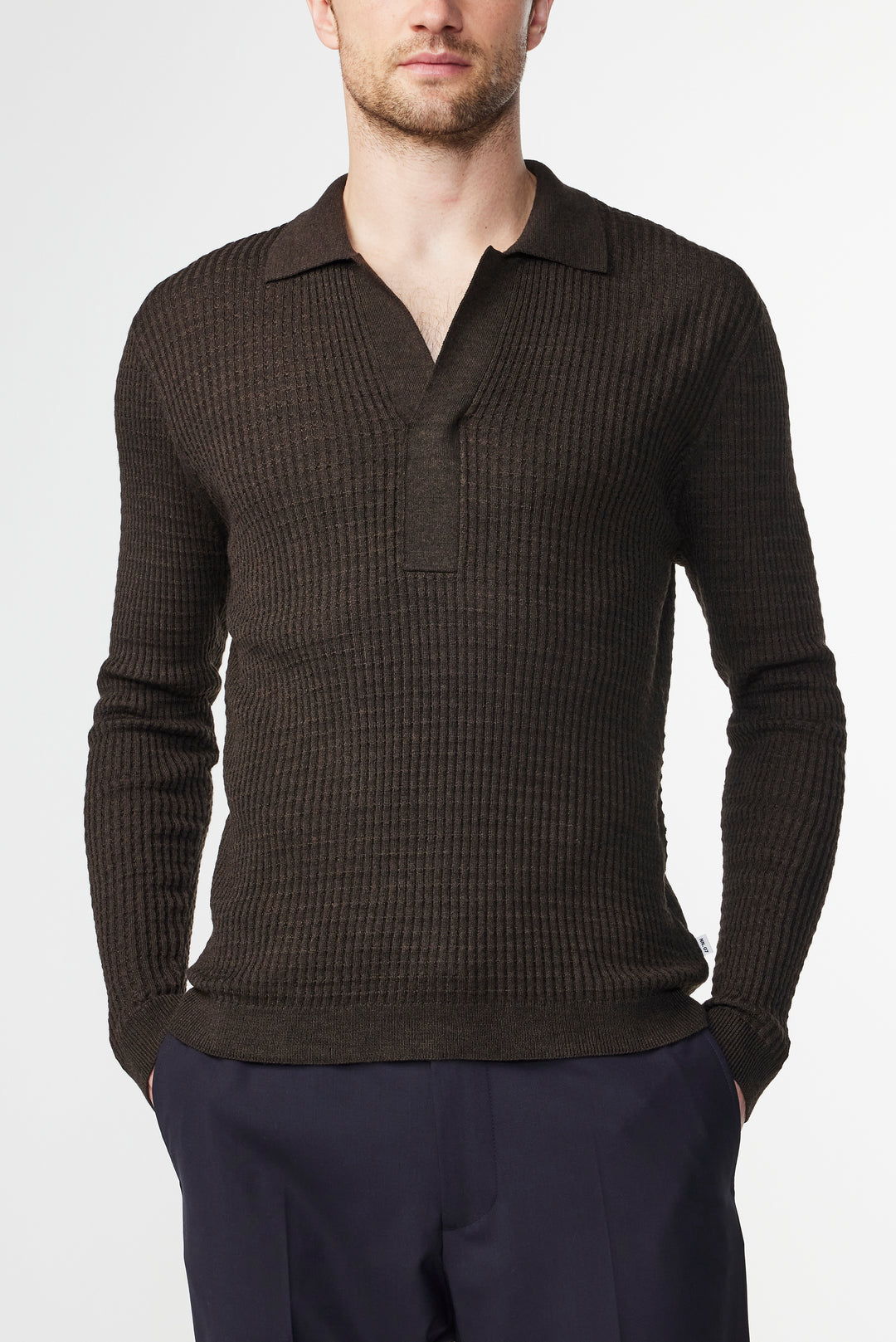 NN07 Huxley LS 6659 Polo in Demitasse | Buster McGee