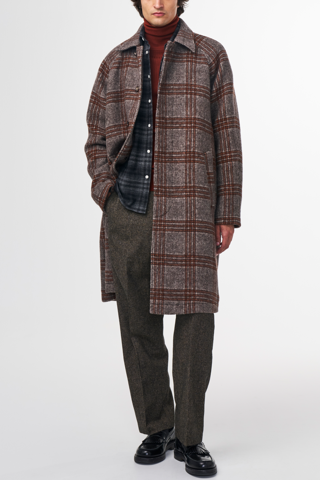 NN07 Rocko Wool Coat 8442 in Multi Check | Buster McGee