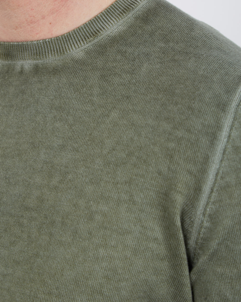 Gran Sasso - Vintage Crewneck Cotton Knit in Sage | Buster McGee