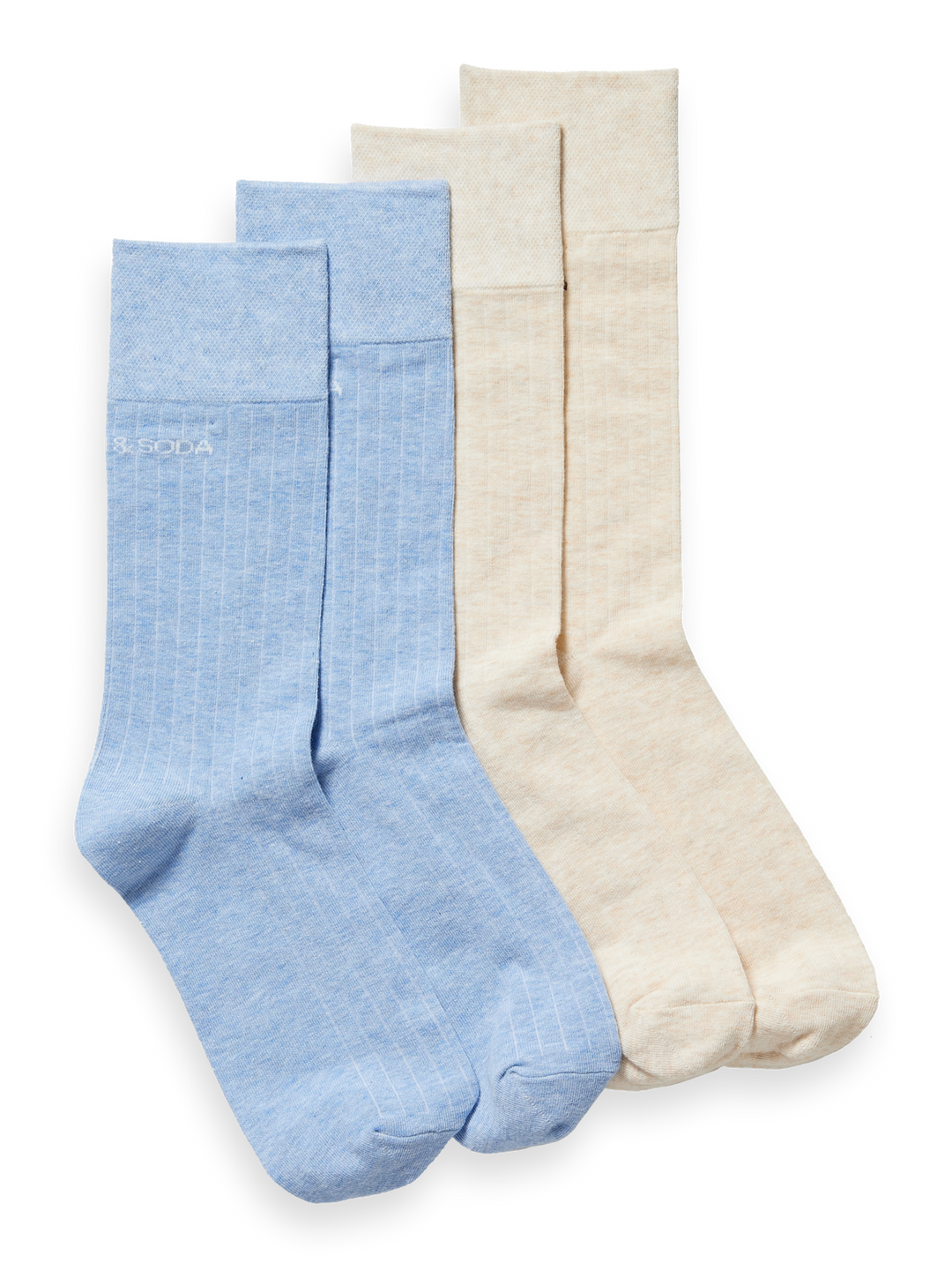 Scotch & Soda - Ribbed Melange Cotton Blend Socks Combo A 0217