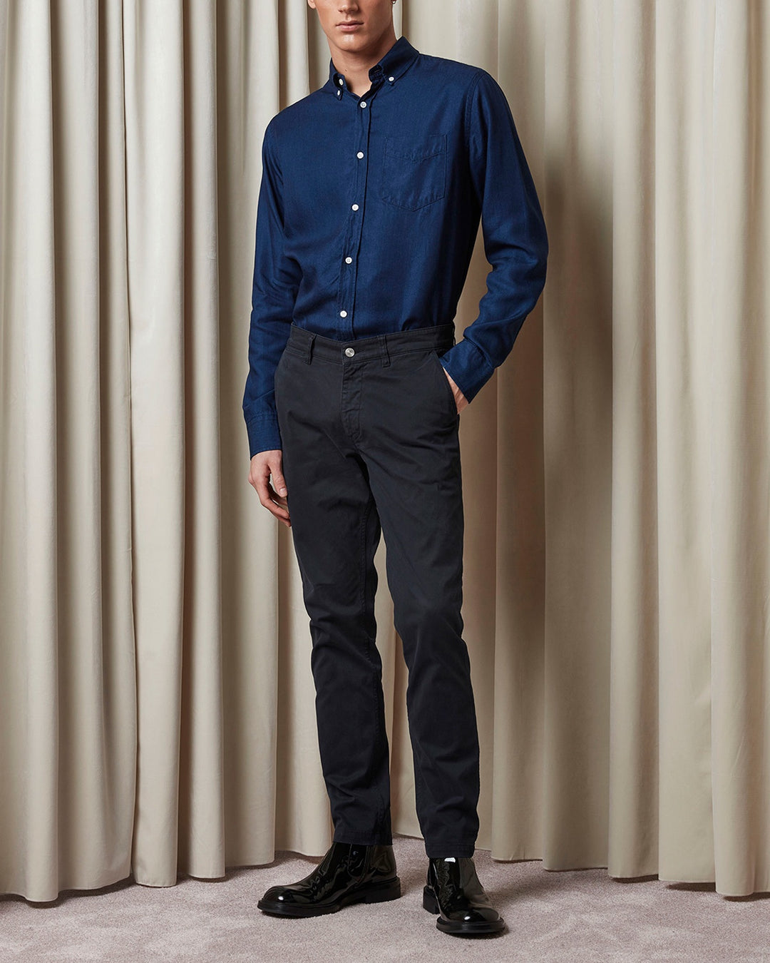 NN07 - Marco 1400 Classic Chino in Navy Blue | Buster McGee