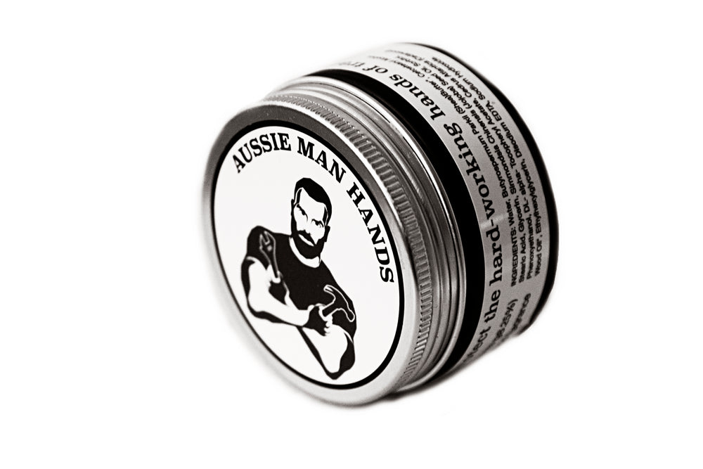 Aussie Man Hands Hand Cream for men 100g Tub side shot