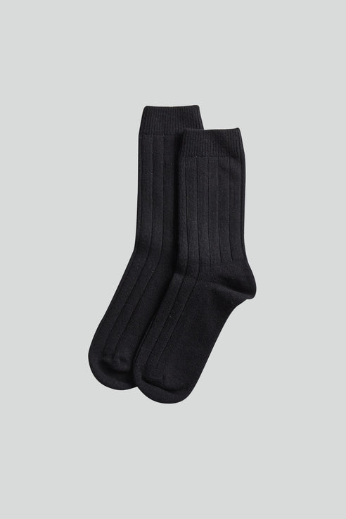 NN07 - Sock One 9055 Chunky Wool Sock in Black | Buster McGee Daylesford