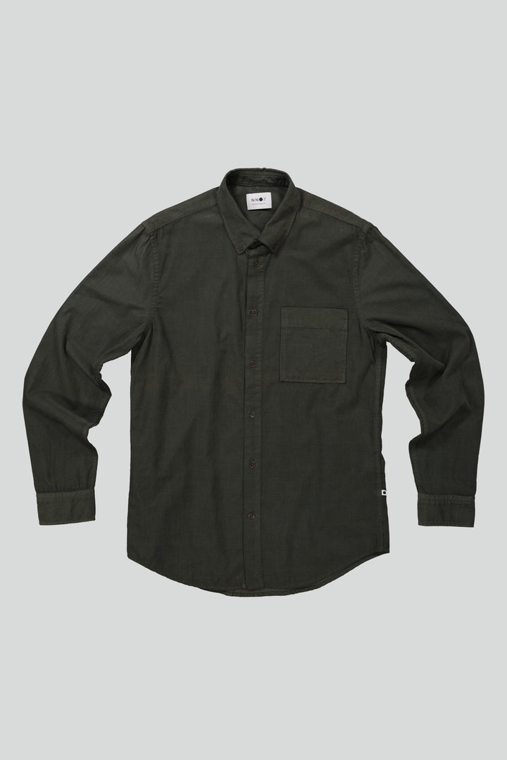 NN07 - Arne BD 5082 Shirt in Dark Army | Buster McGee