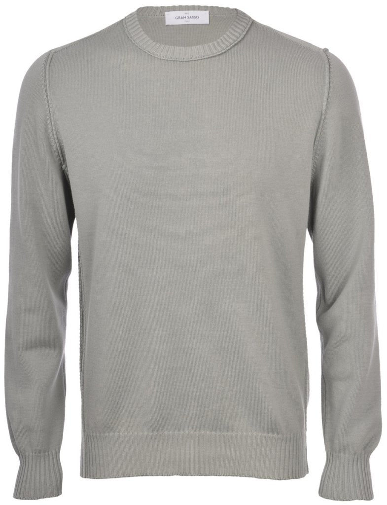 Gran Sasso - Cotton Crewneck Sweater in Sage | Buster McGee