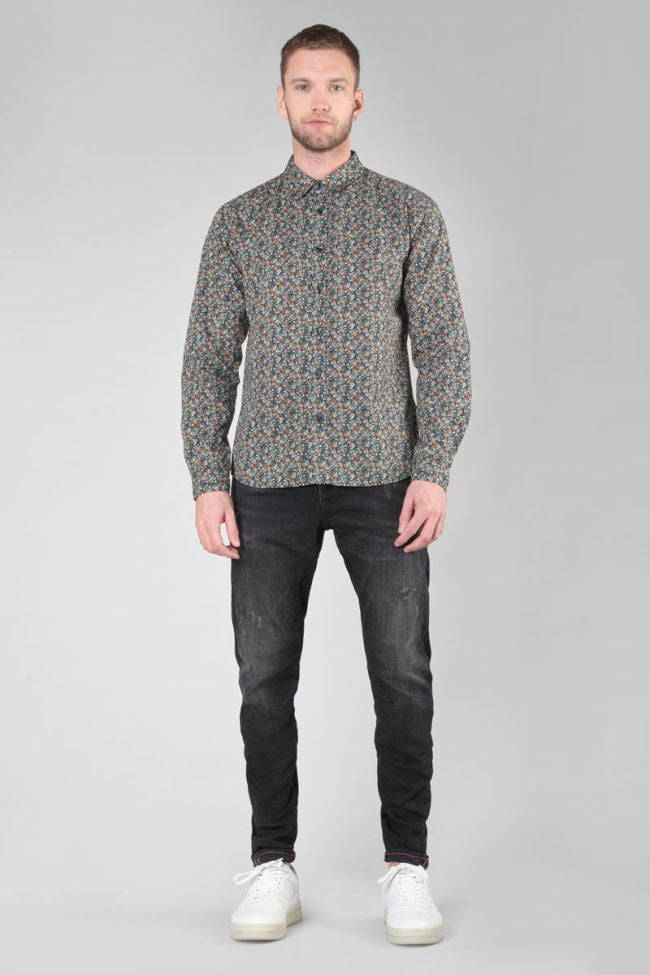 Le Temps des Cerises - Drome Floral Print Longsleeve Shirt in Lizard | Buster McGee