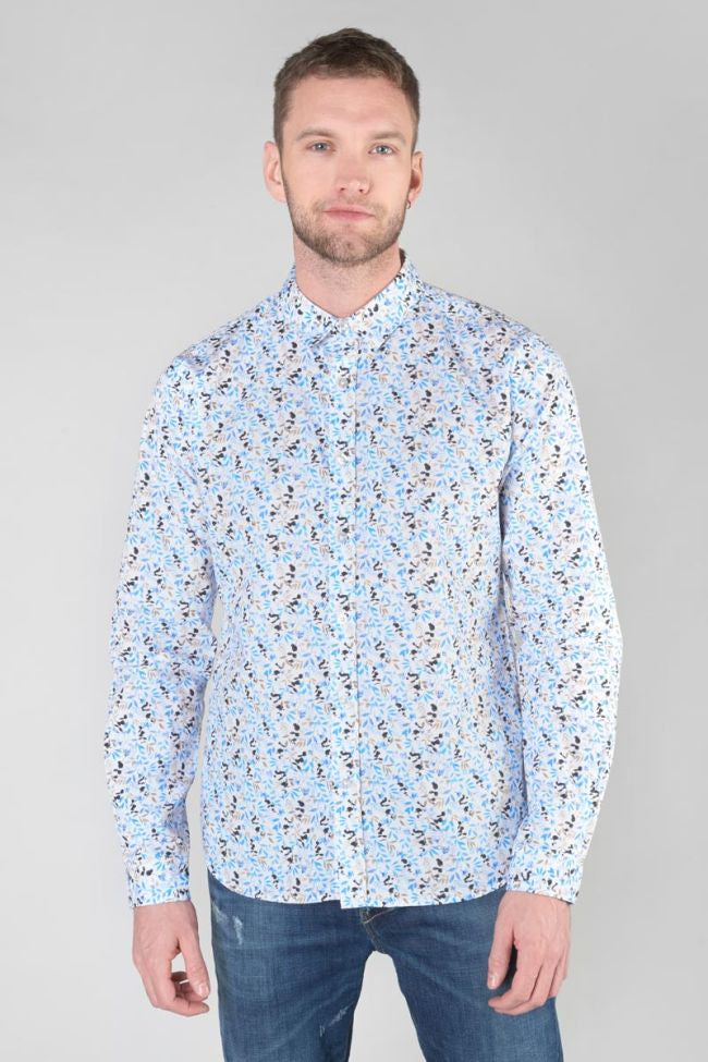 Le Temps des Cerises - Mariot Floral Print Longsleeve Shirt in Cream
