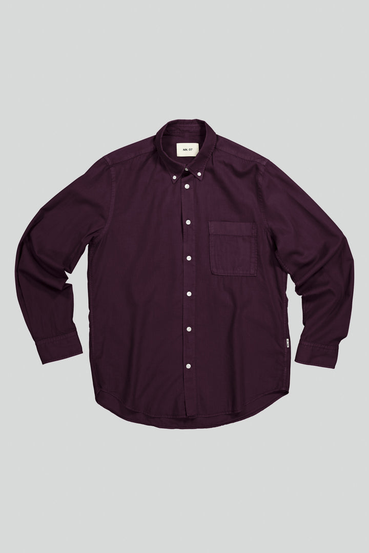 NN07 - Arne BD 5655 Longsleeve Shirt in Plum | Buster McGee