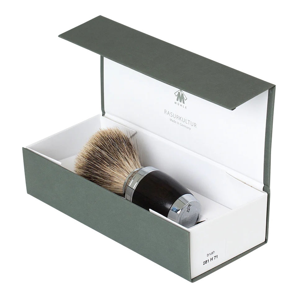 Muhle Stylo H75 Badger Hair Shaving Brush in African Blackwood