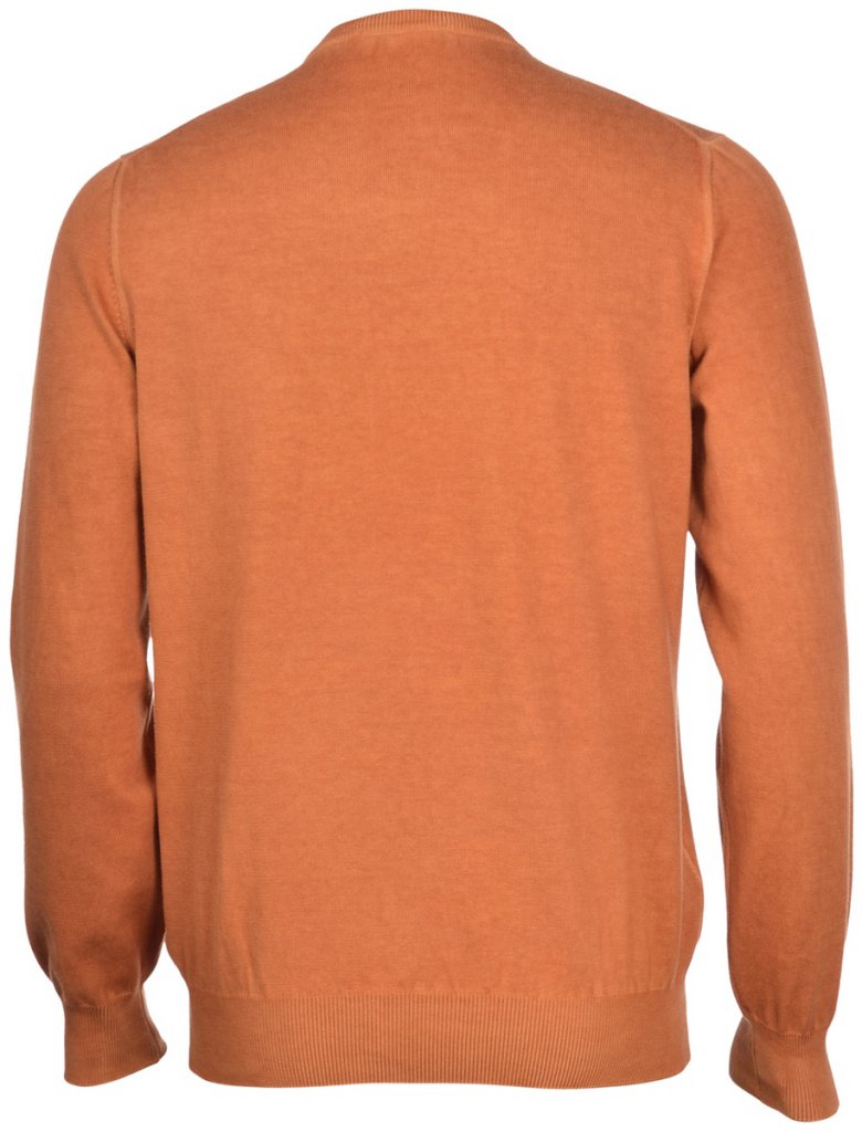Gran Sasso - Vintage Crewneck Cotton Knit in Tangerine | Buster McGee