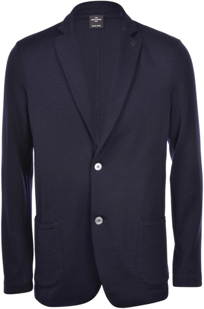 Gran Sasso - Travel Wool Knit Jacket in Dark Grey | Buster McGee