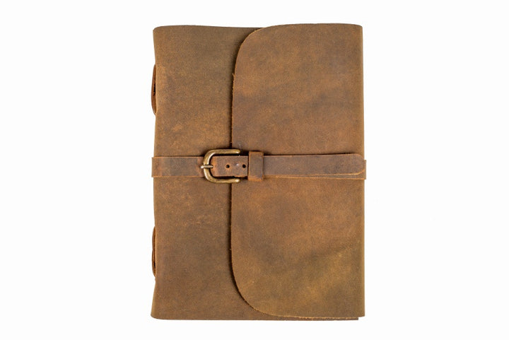 Indepal - Leather Journal - Buckle A5 in Tan Leather | Buster McGee Daylesford