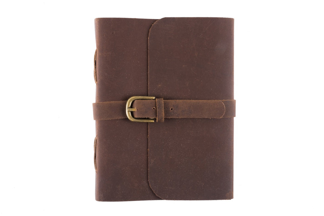 Indepal - Leather Journal - Buckle A5 in Brown Leather | Buster McGee