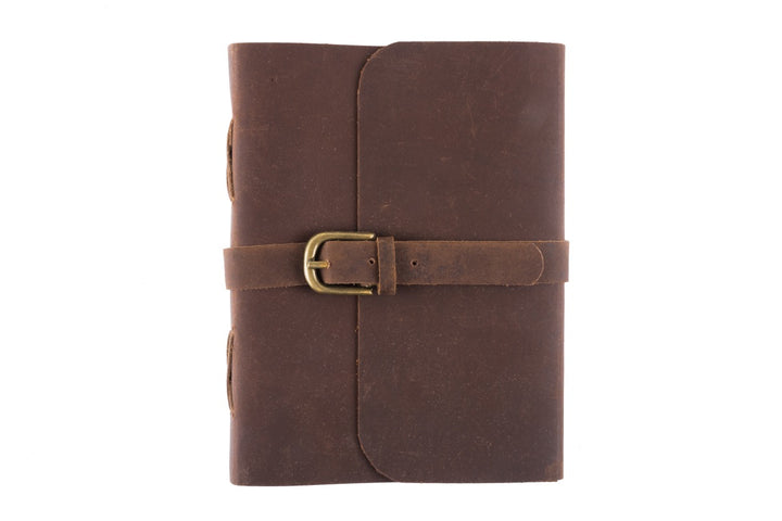 Indepal - Leather Journal - Buckle A5 in Brown Leather | Buster McGee