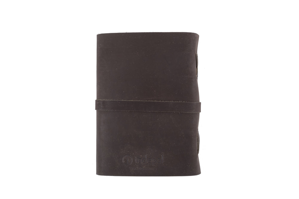 Indepal - Leather Journal - Buckle A5 in Charcoal Leather | Buster McGee