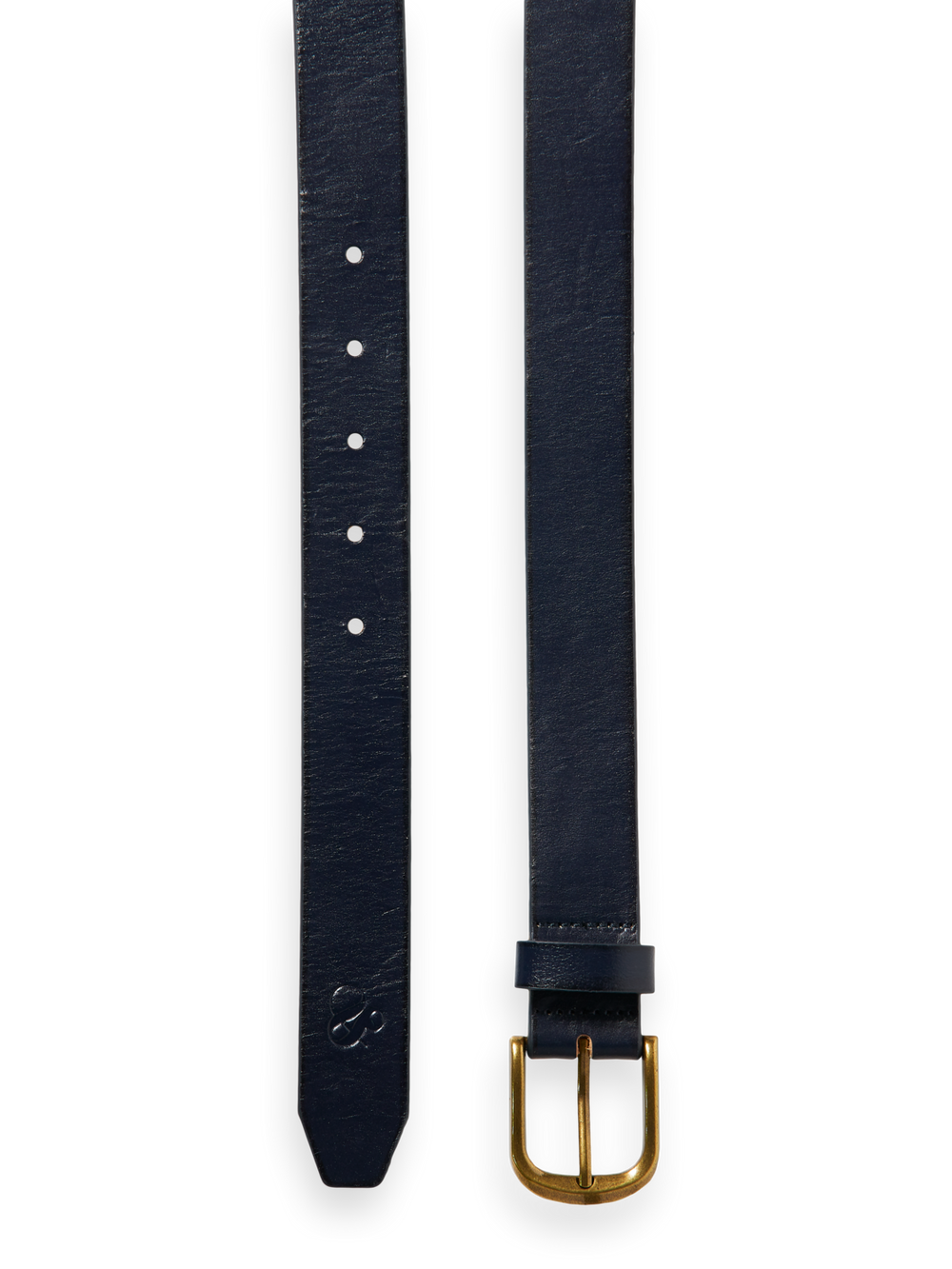 Classic Leather Belt with Metal Buckle in Night | Buster McGee