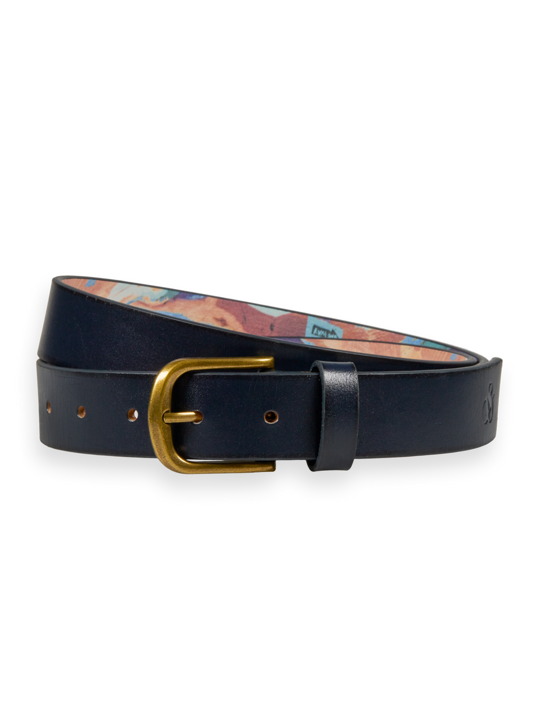 Classic Leather Belt with Metal Buckle in Night | Buster McGee