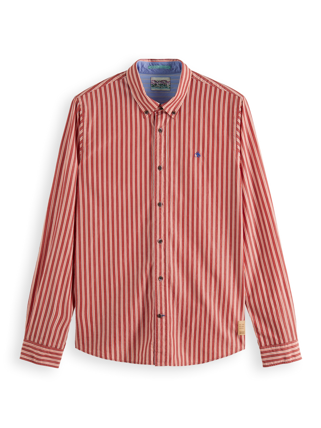 Slim Fit Striped Cotton Poplin Shirt Comb D 0220 | Buster McGee