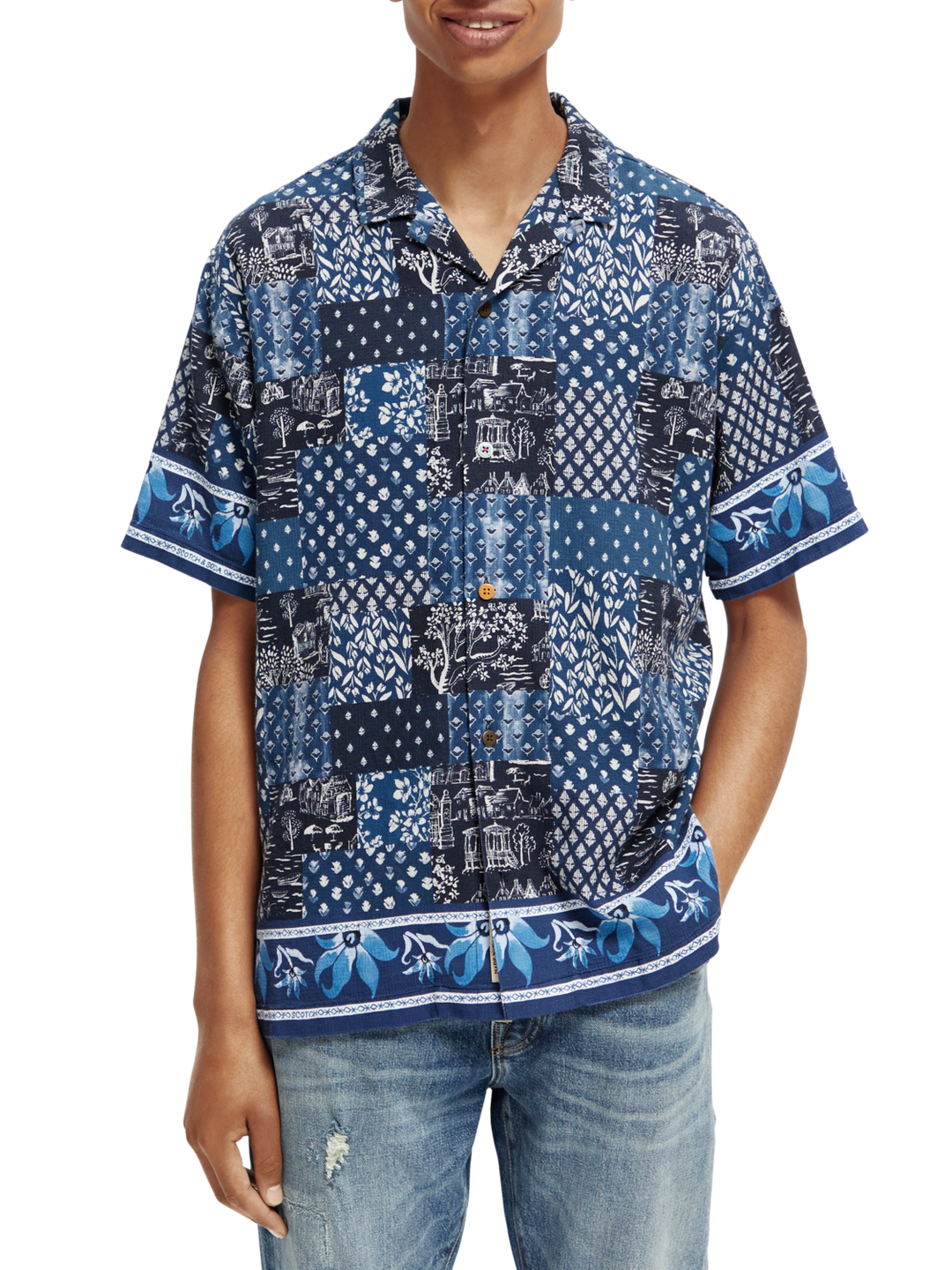 Basket Weave Short Sleeved Hawaiian Shirt Combo A 0217 | Buster McGee