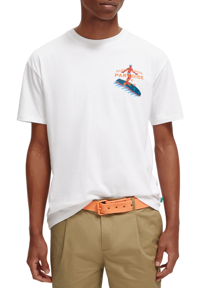 Front Back Artwork Tee in White | Buster McGee Daylesford