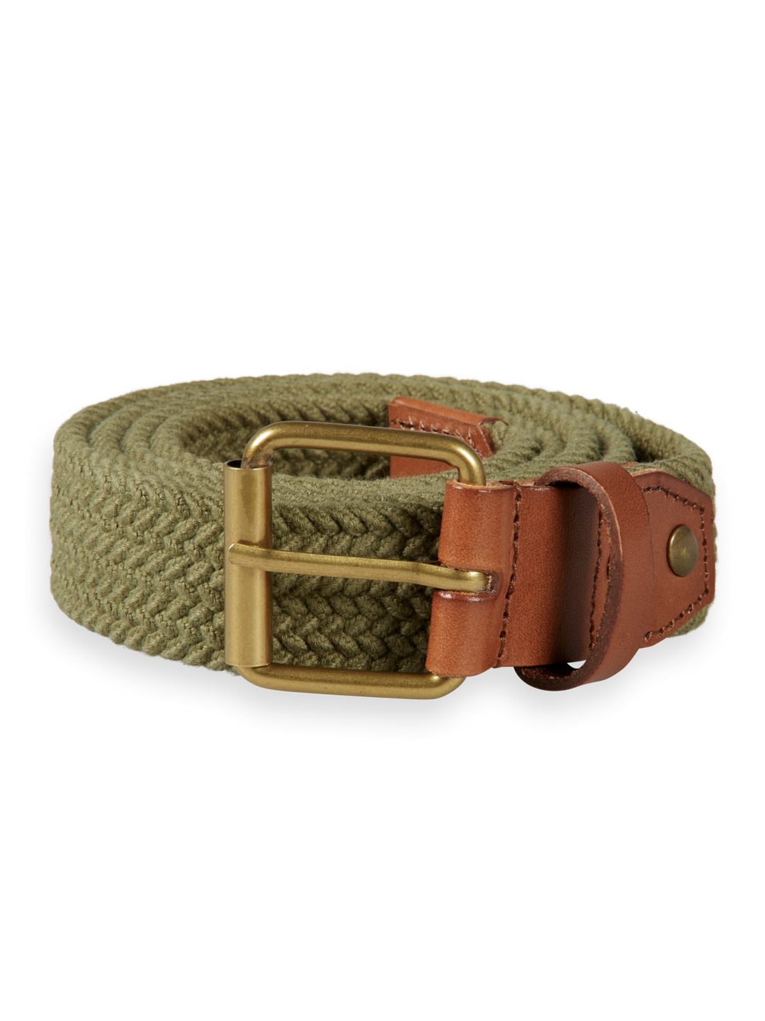 Braided Canvas Cord Belt in Khaki | Buster McGee Daylesford