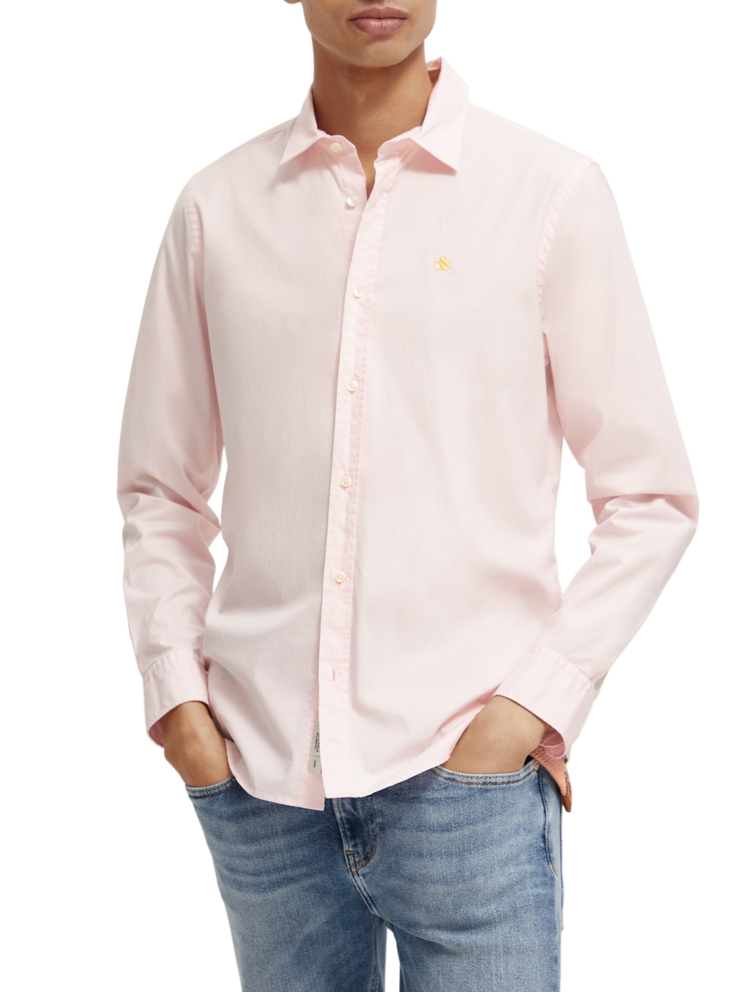 Essential Slim Fit Poplin Shirt in Pink Cloud | Buster McGee