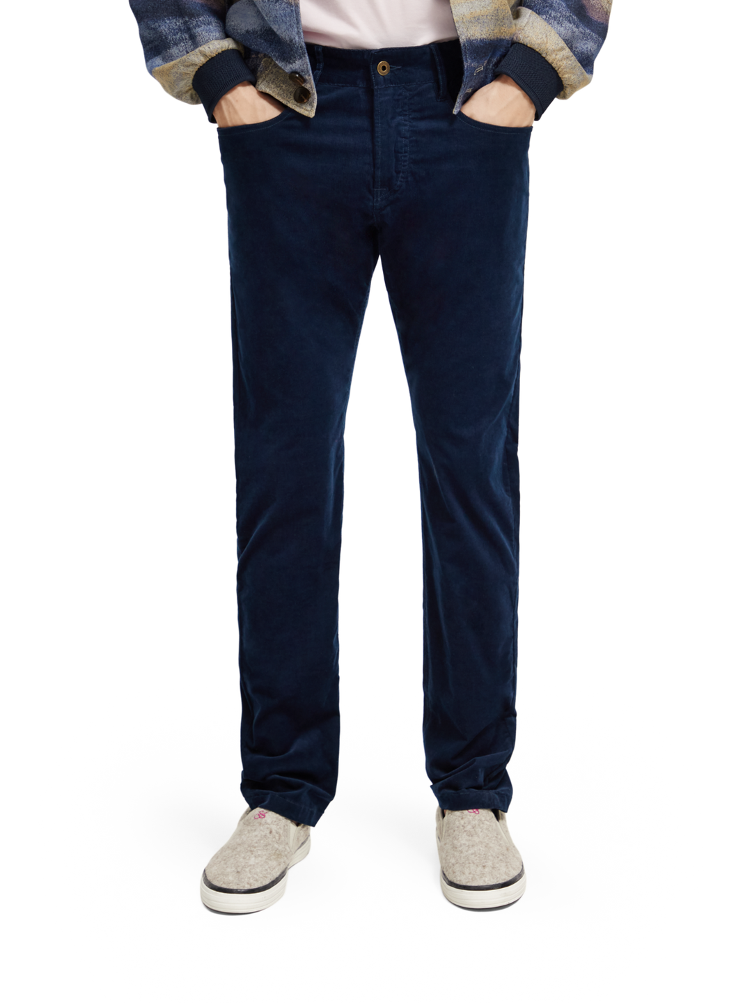 Ralston 5 Pocket Fine Corduroy Pant in Steel | Buster McGee