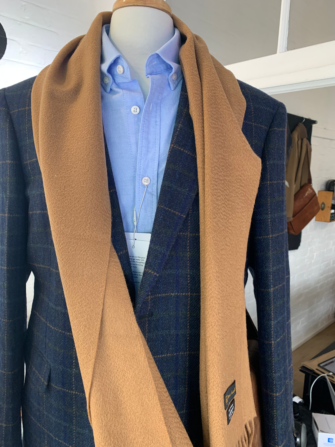 Monti Castello - Cashmere Scarf in Tan | Buster McGee Daylesford