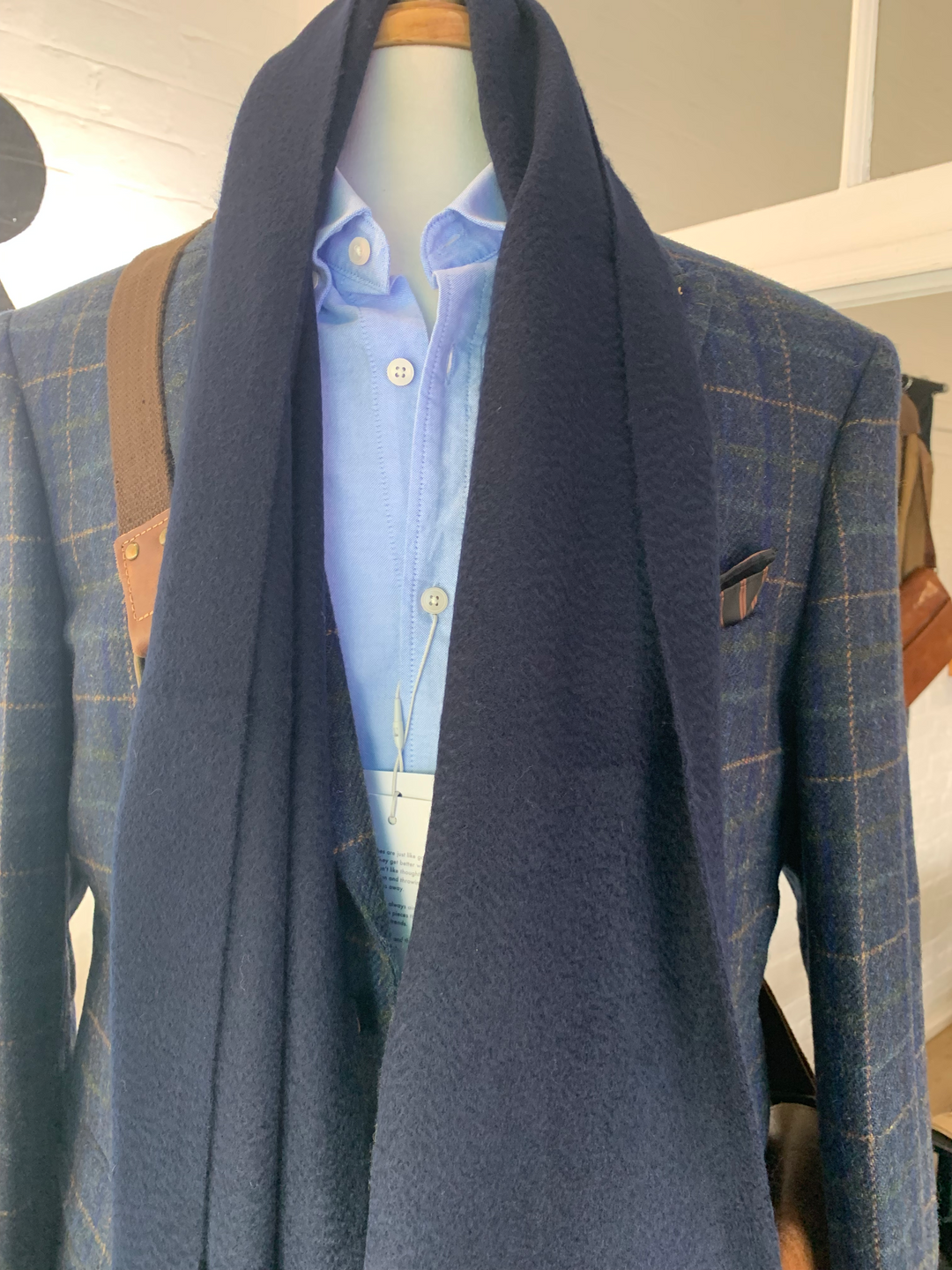 Monti Castello - Cashmere Scarf in Navy | Buster McGee Daylesford