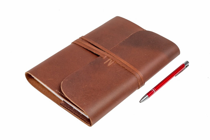 Indepal - Refillable A5 Journal in Brown Leather | Buster McGee Daylesford