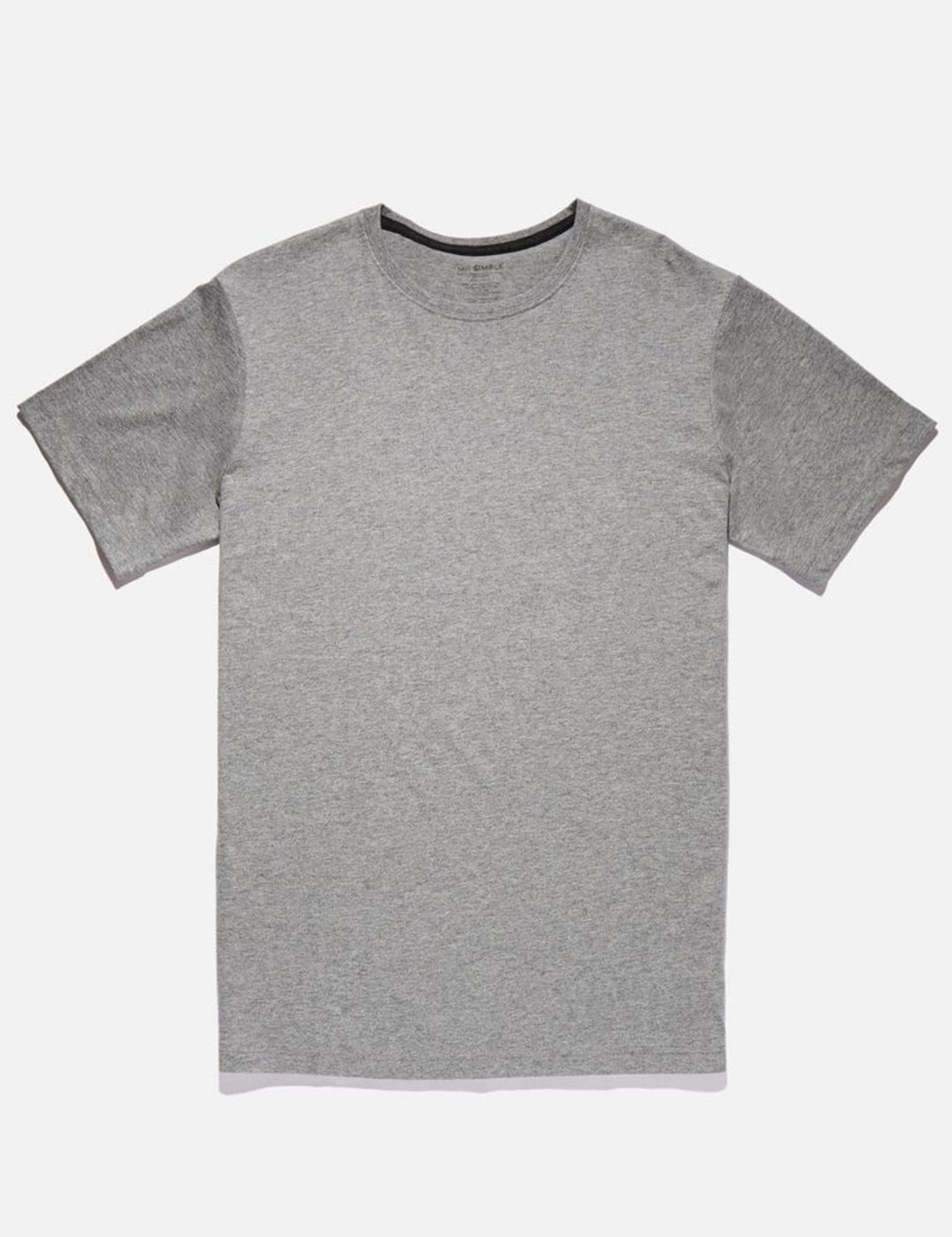 Mr Simple Reginald Tee in Grey Marle Front Flat Shot