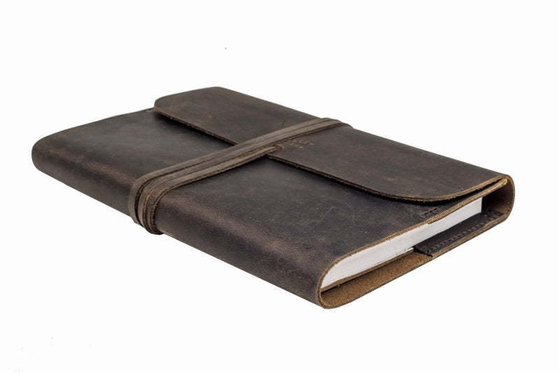 Indepal - Refillable A5 Journal in Charcoal Leather | Buster McGee Daylesford