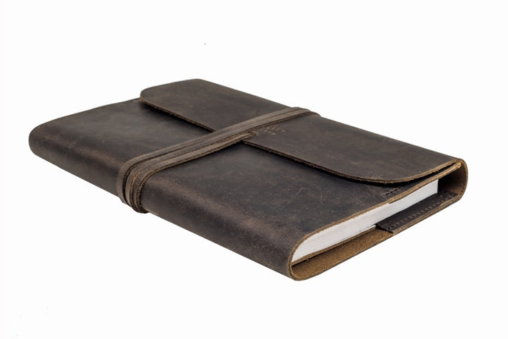 Indepal - Refillable A5 Journal in Charcoal Leather | Buster McGee Daylesford