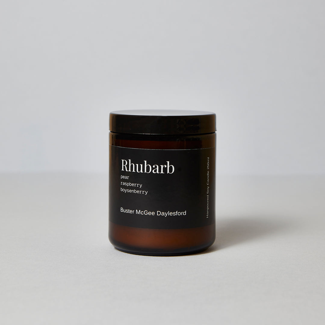 The Rhubarb Soy Wax Candle | Buster McGee Daylesford