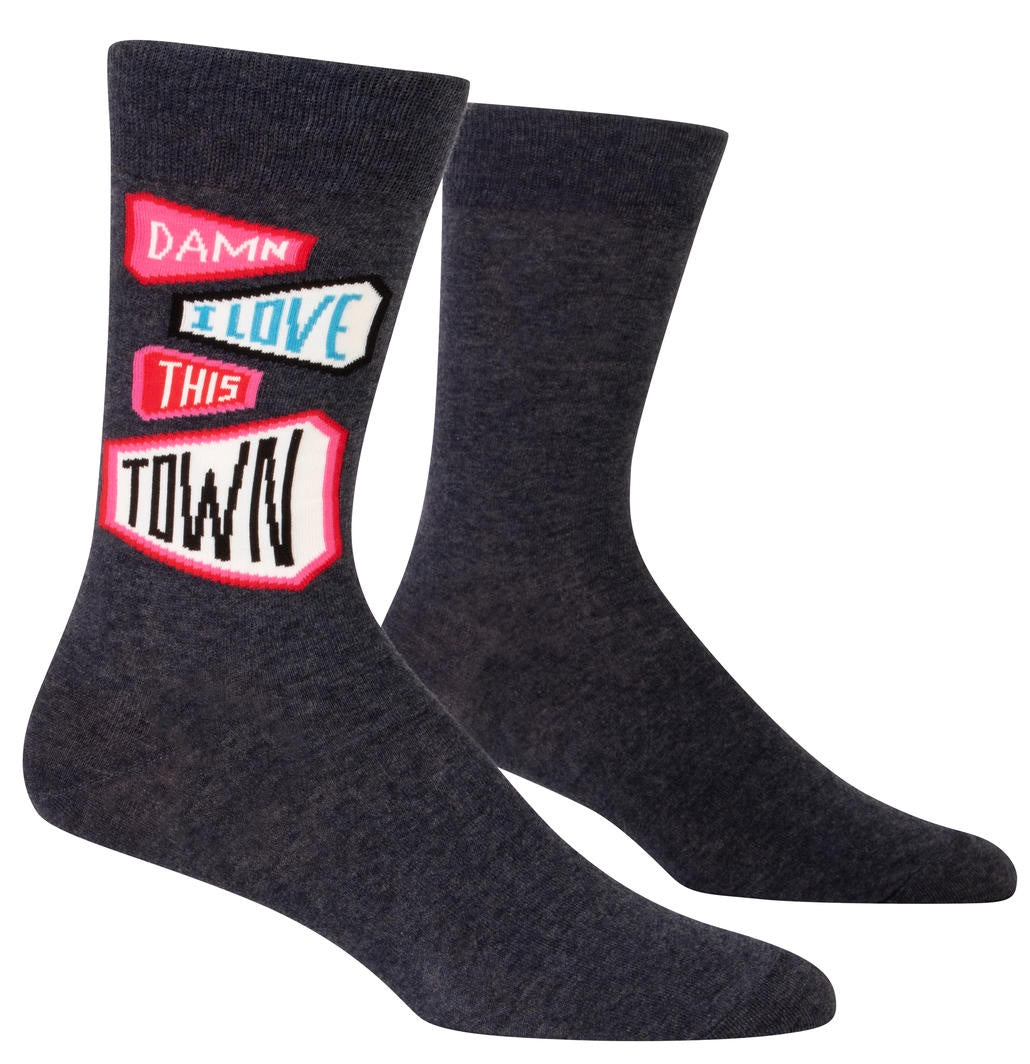 BlueQ - Men's Socks - Damn I Love This Town | Buster McGee Daylesford