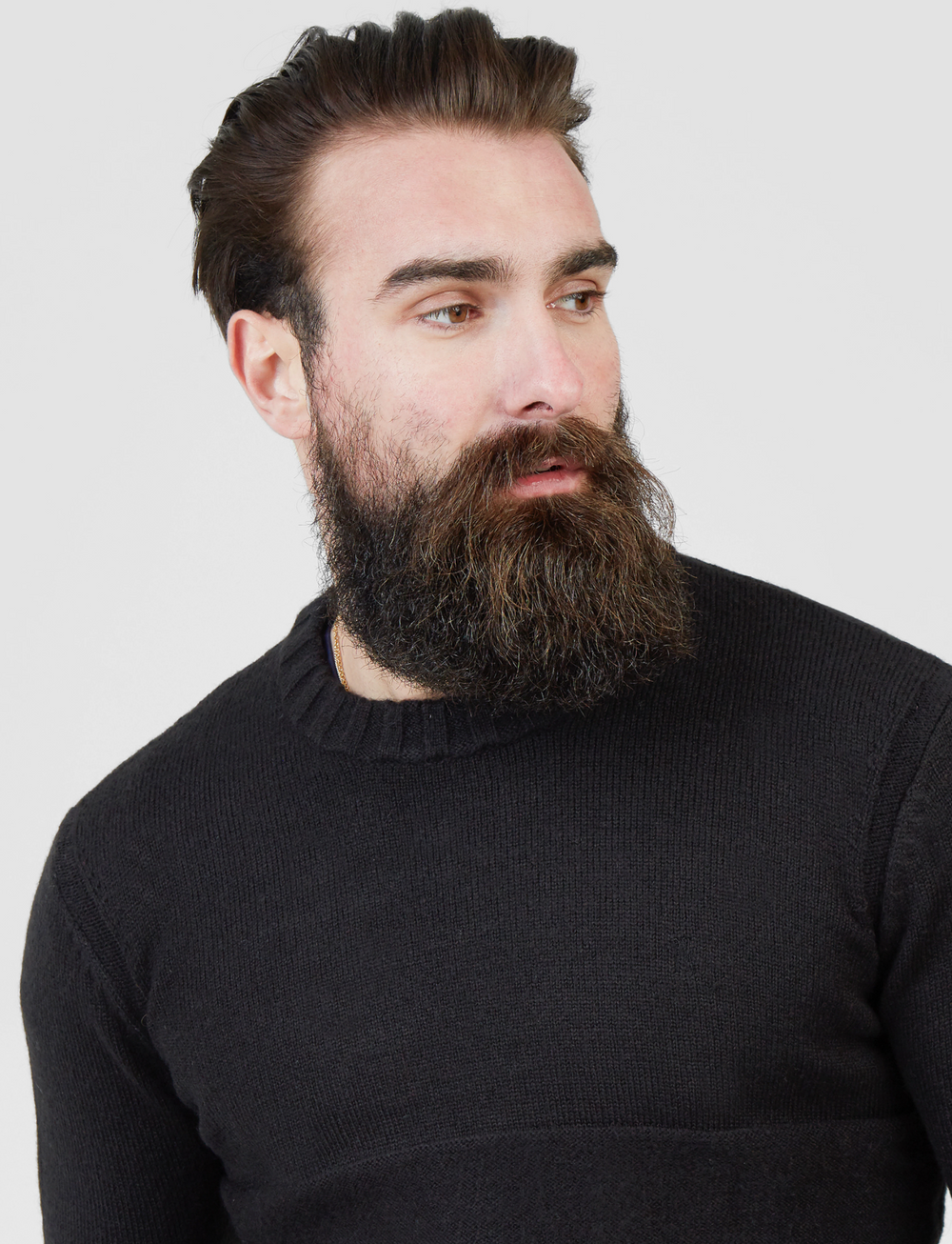 Pearly King Nevis Mohair Mix Knit Jumper in Charcoal