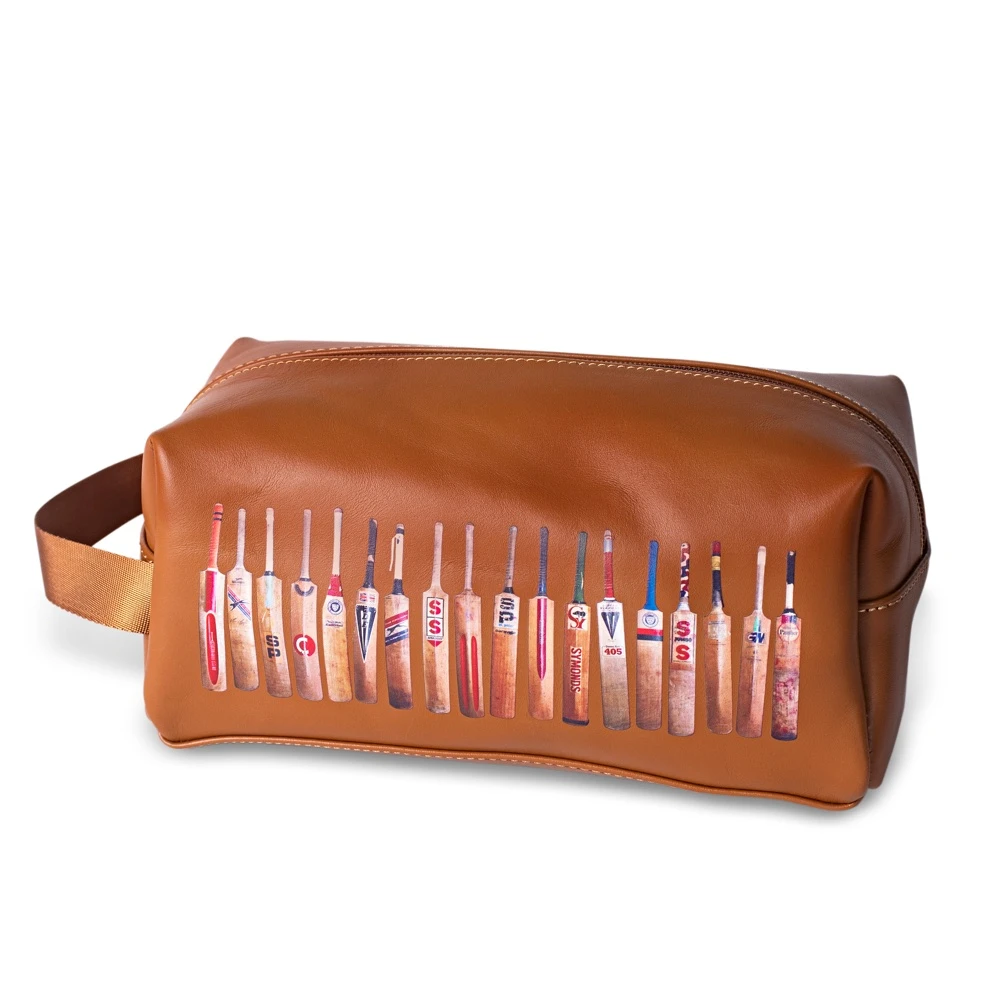 Sporting Nation - Bat Line Up Leather Toiletry Bag | Buster McGee