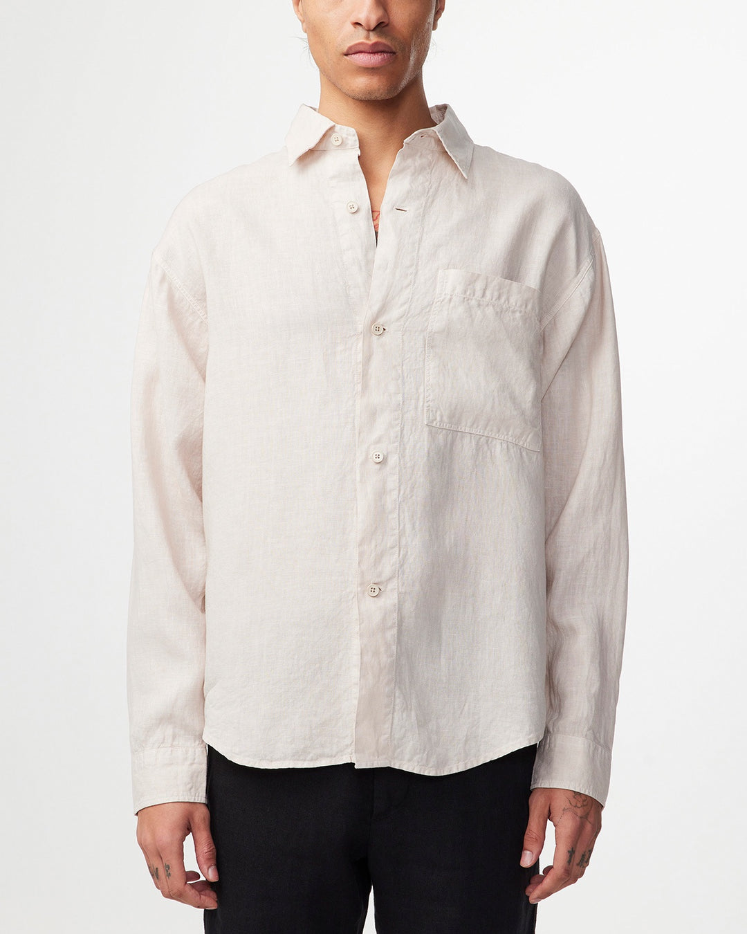 NN07 - Adwin 5706 Linen LS Shirt in Oat | Buster McGee Daylesford