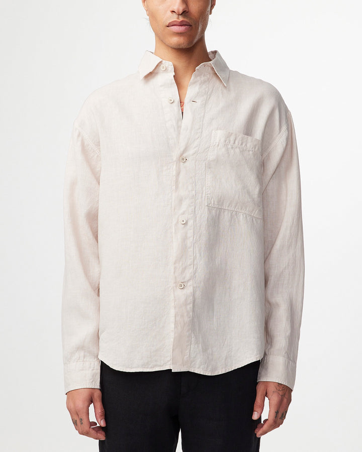 NN07 - Adwin 5706 Linen LS Shirt in Oat | Buster McGee Daylesford